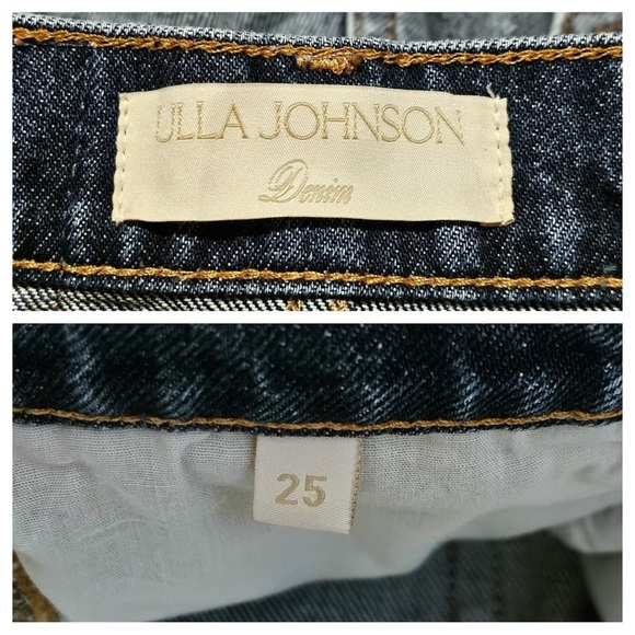 Ulla Johnson NWT- The Cropped Agnes Jean Wide Leg - Etched Arashi Wash - Picture 8 of 12